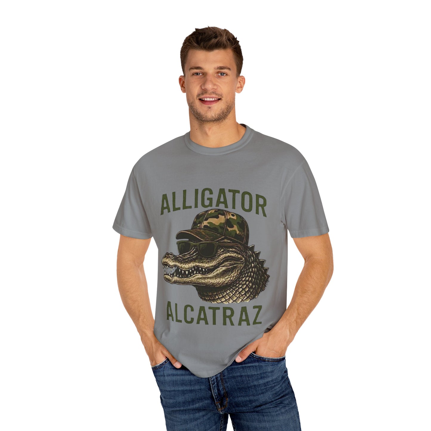 Patriotic USA 2025 MAGA Alligator Alcatraz T-shirt, Trump Support Tee, Patriotic