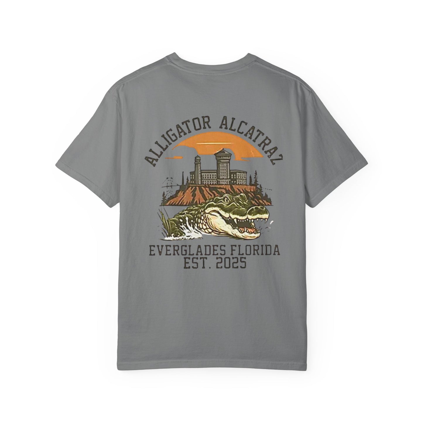 MAGA Alligator Alcatraz Patriotic Trump T-shirt, USA Florida ICE Detention,