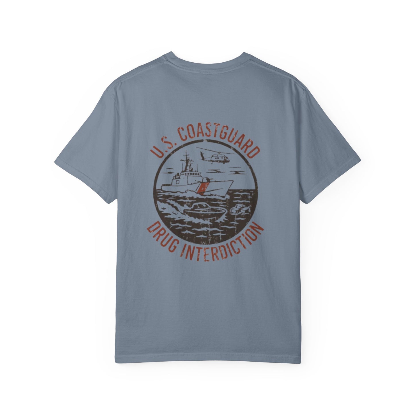 US Coastguard Drug Interdiction Team Tee, Boat Helicopter Cutter Vessel, Unisex