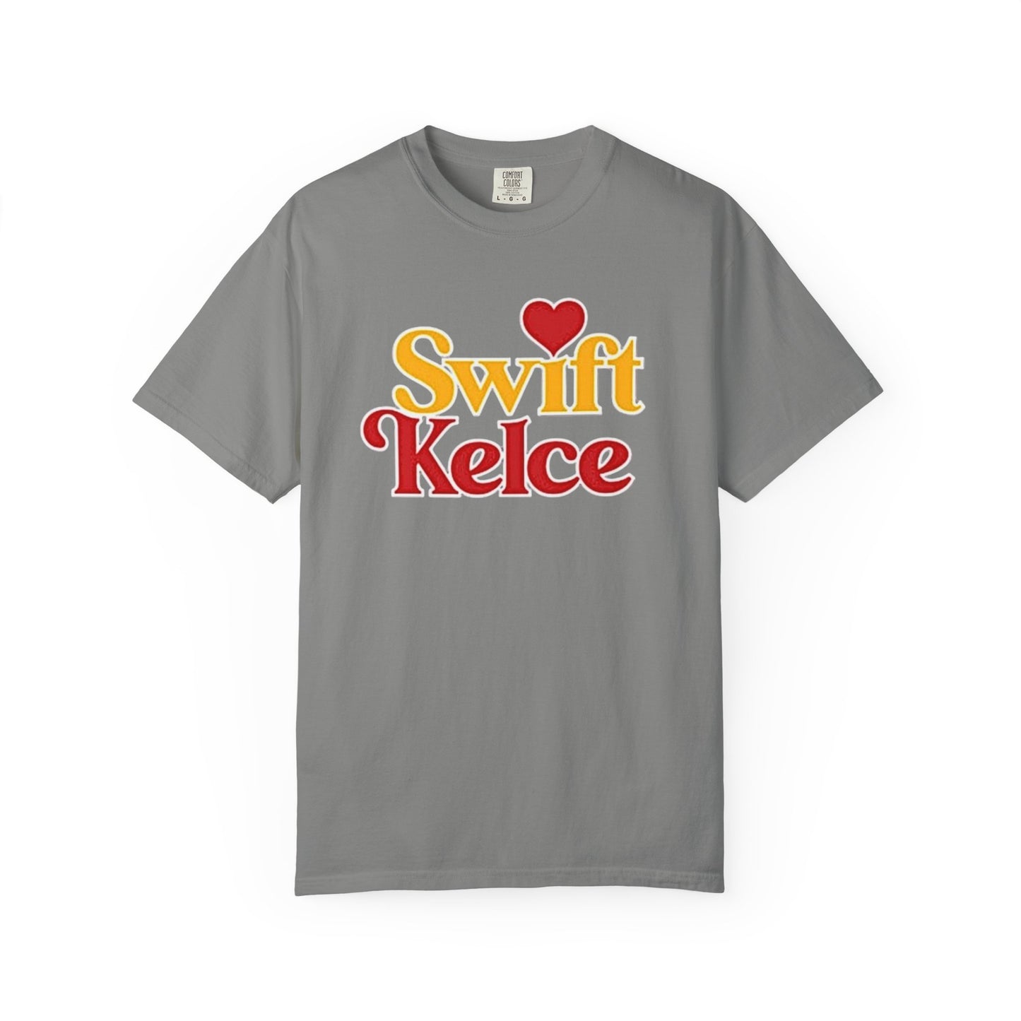 Kansas City Chiefs Football Tee, Travis Kelce #87, Swiftie Love Shirt with Heart