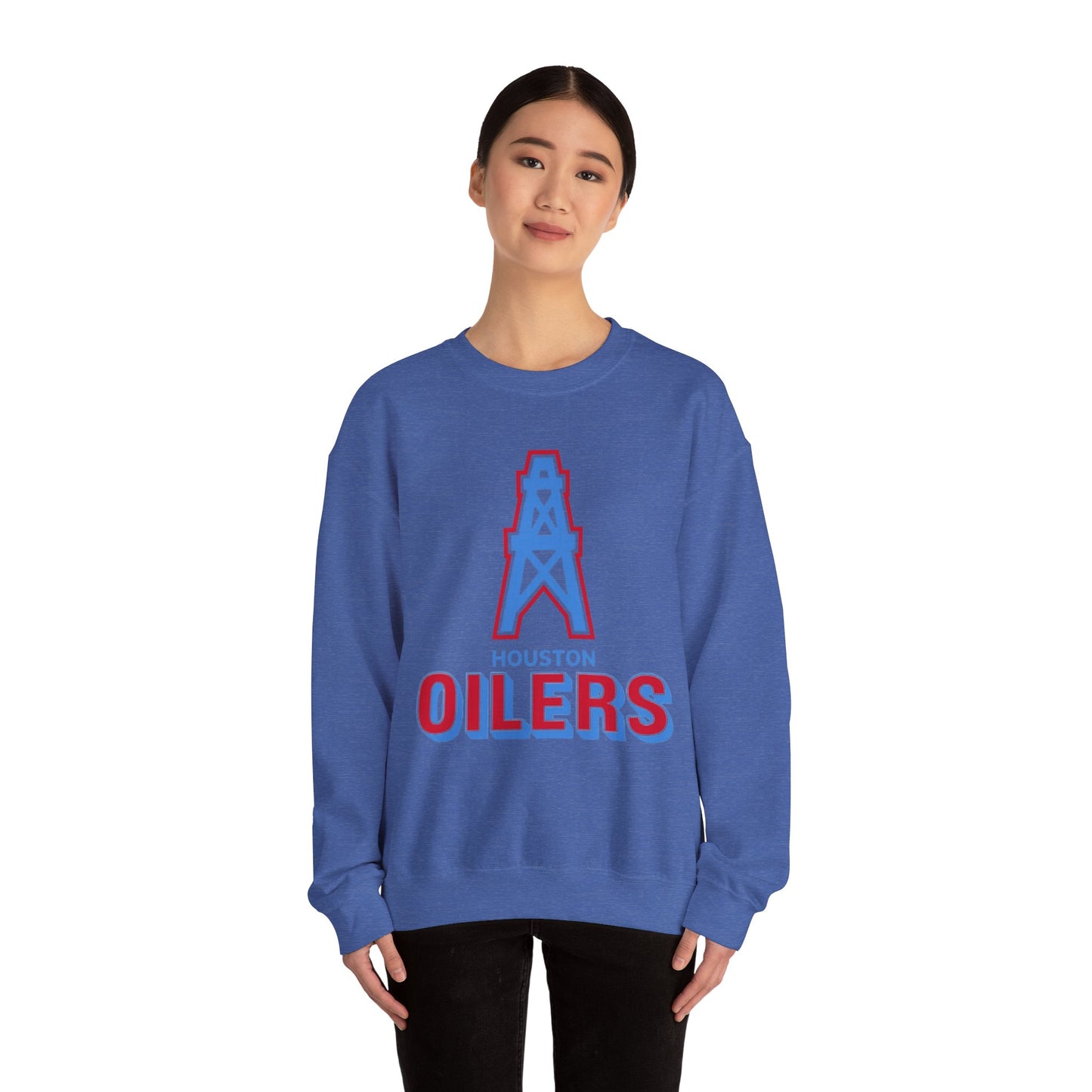 Houston Oilers Throwback Sweatshirt, Unisex NFL Football Crewneck, Vintage 1960