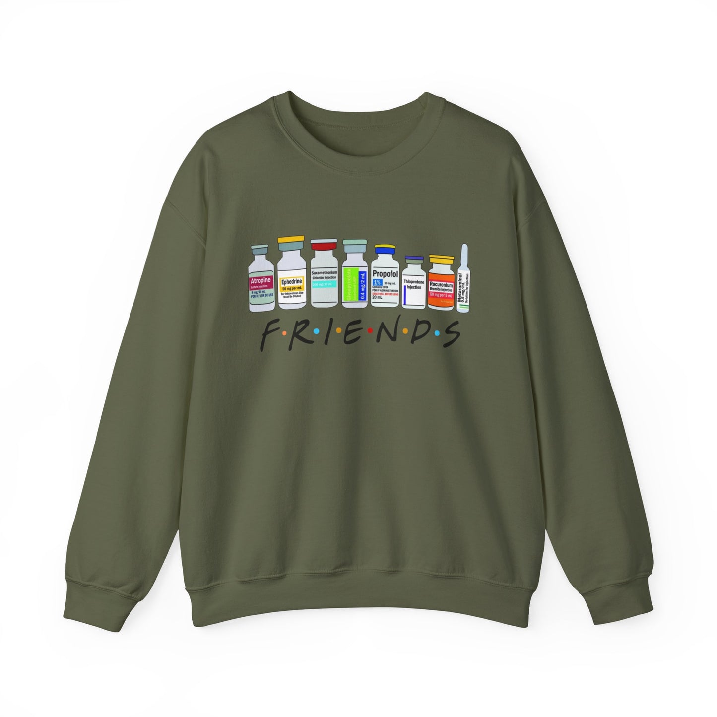 Medical Sedation Friends Healthcare RN Unisex Heavy Blend™ Crewneck Sweatshirt