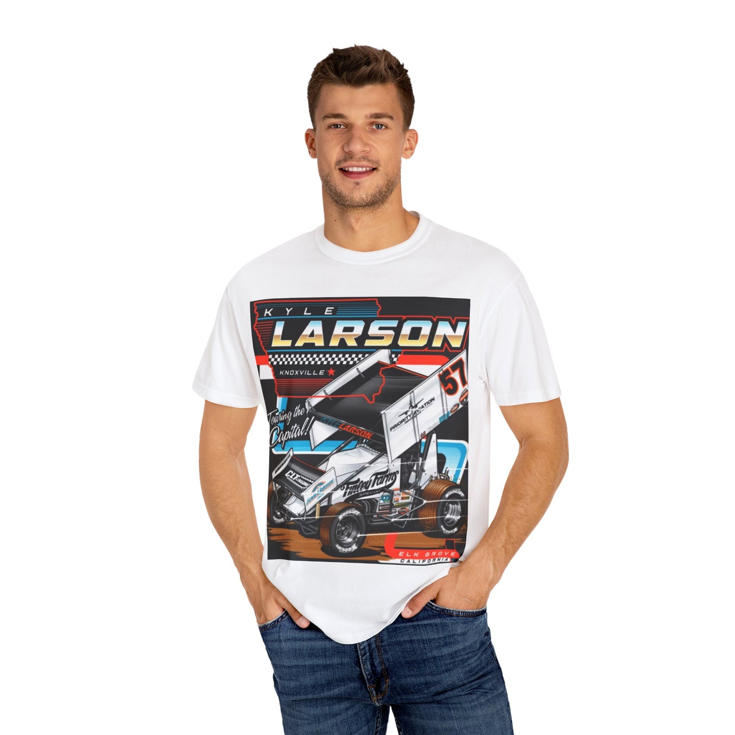 Kyle Larson Sprint Car Racing T-shirt, NASCAR Fan Tee, Dirt Track Race Shirt