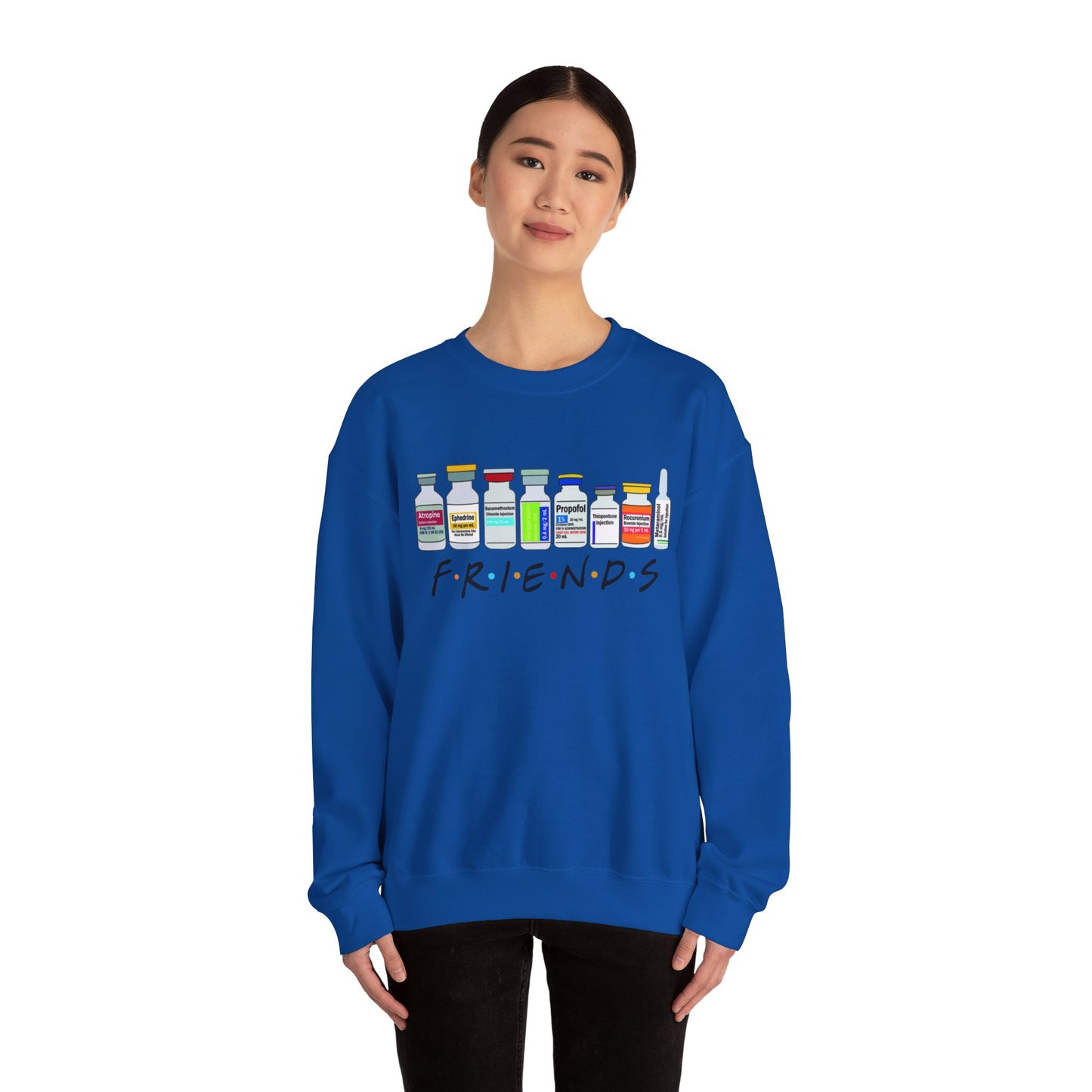 Medical Sedation Friends Healthcare RN Unisex Heavy Blend™ Crewneck Sweatshirt