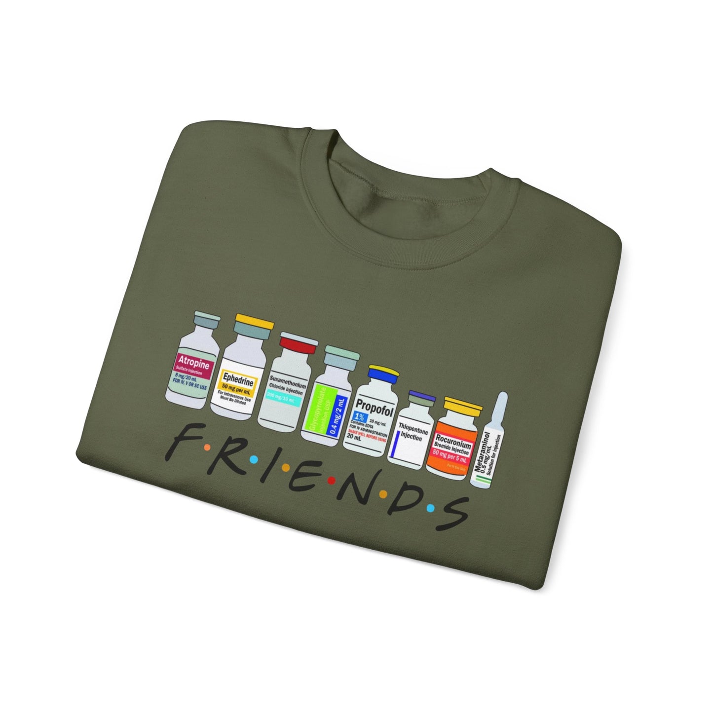 Medical Sedation Friends Healthcare RN Unisex Heavy Blend™ Crewneck Sweatshirt