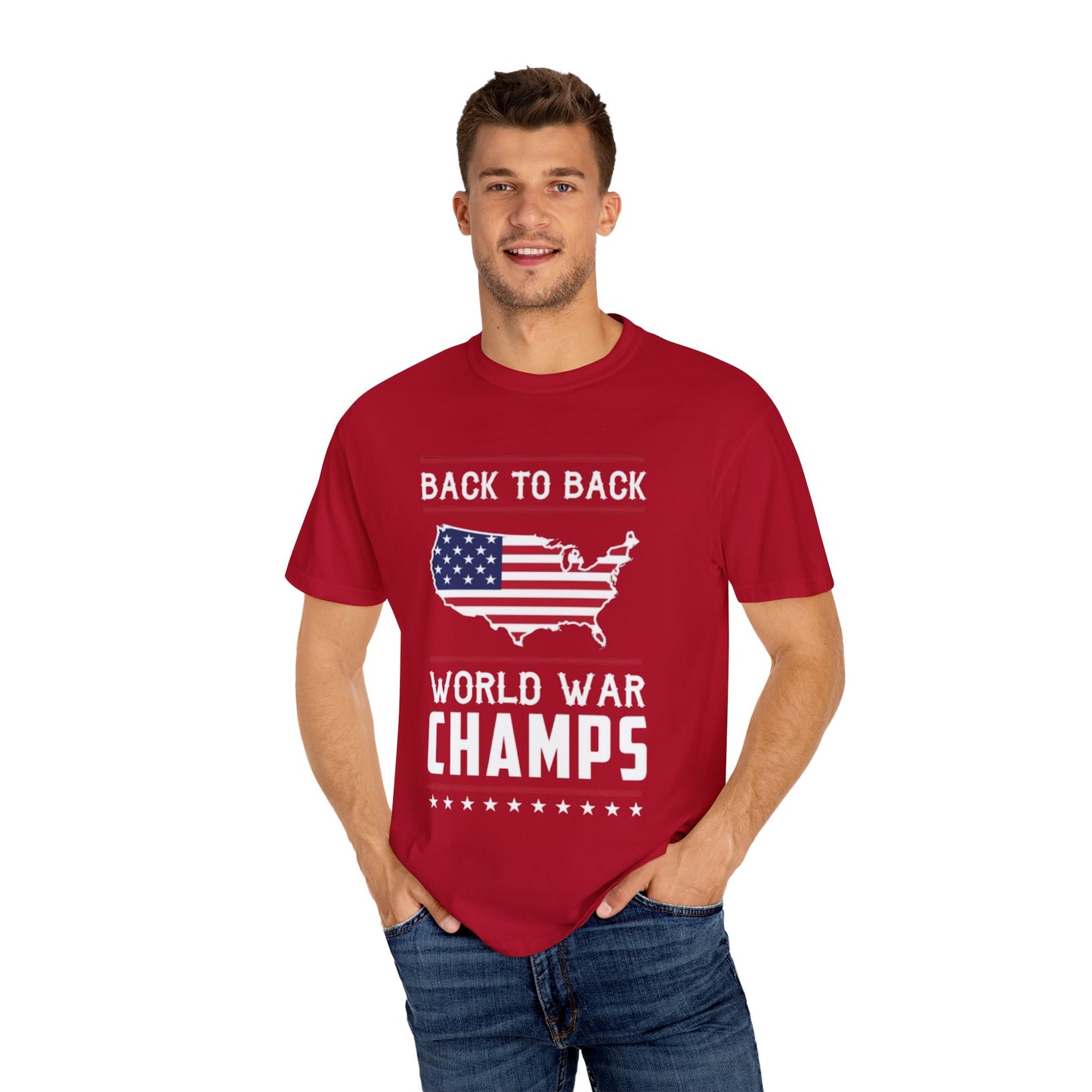 Patriotic USA Back to Back World War Champions 4th of July T-shirt, Independence