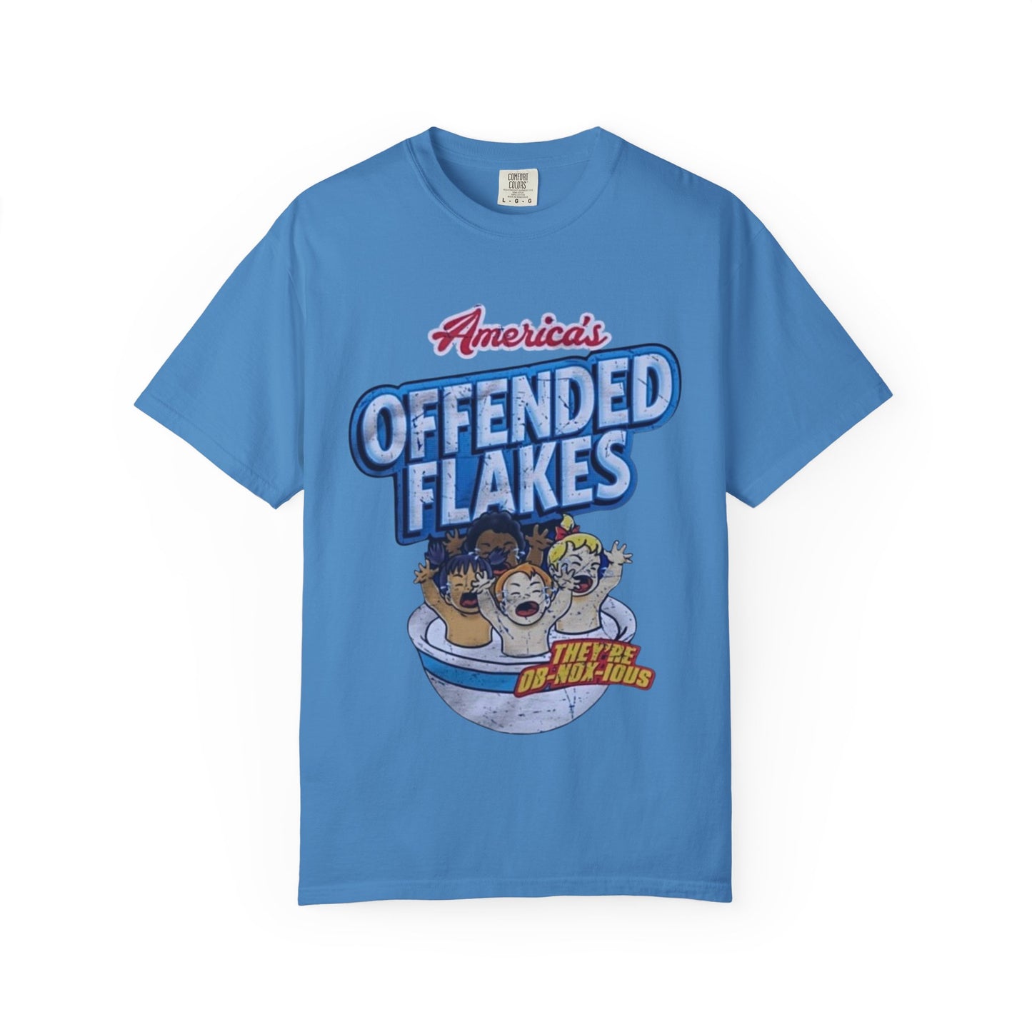 Offended Flakes Cereal Humor Unisex Tee, Liberal Trigger Shirt, Kellogs Corn