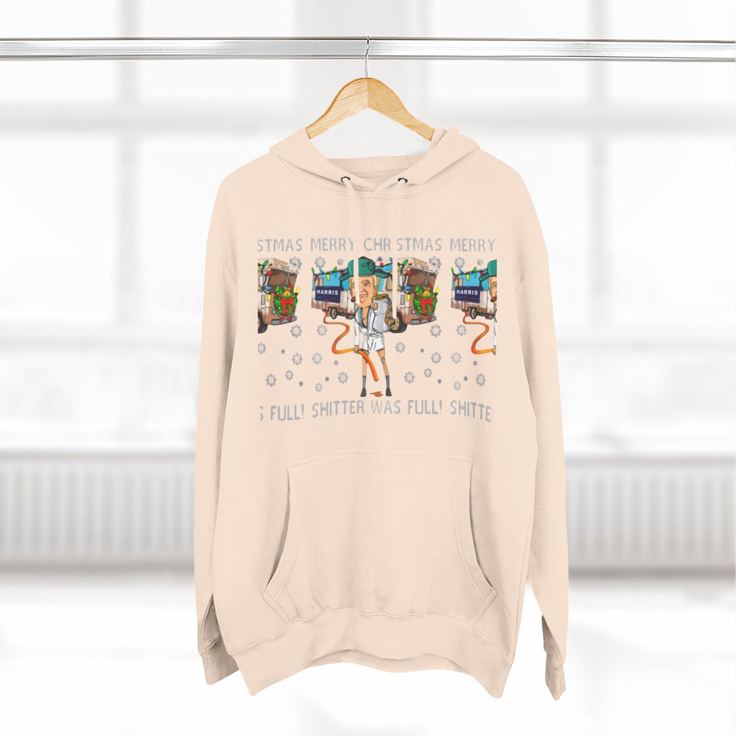 Christmas Vacation Three-Panel Hoodie, Funny Holiday Fleece Sweatshirt, Gift for