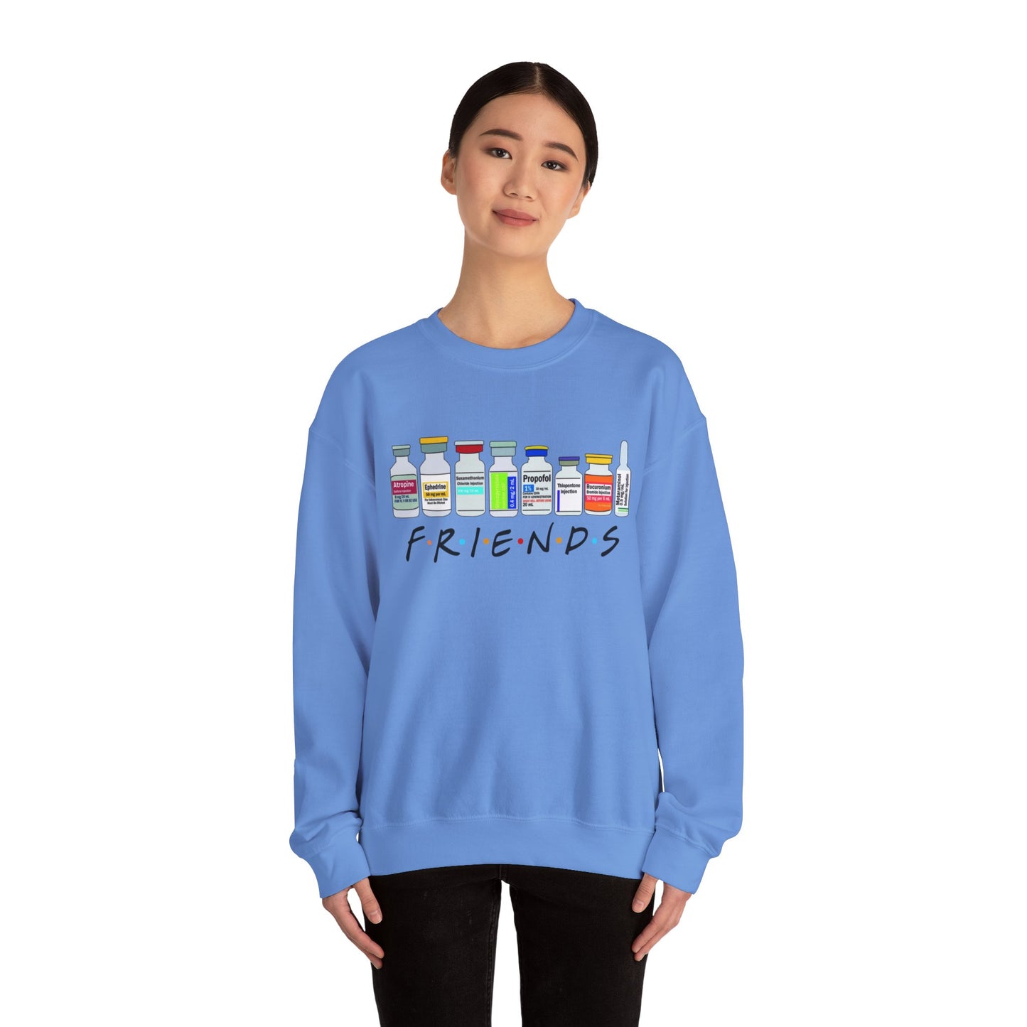 Medical Sedation Friends Healthcare RN Unisex Heavy Blend™ Crewneck Sweatshirt