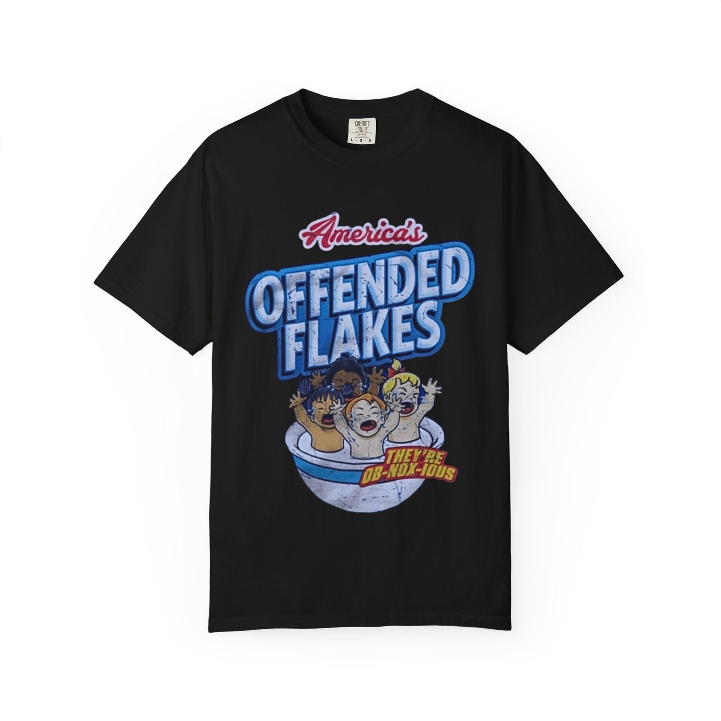 Offended Flakes Cereal Humor Unisex Tee, Liberal Trigger Shirt, Kellogs Corn