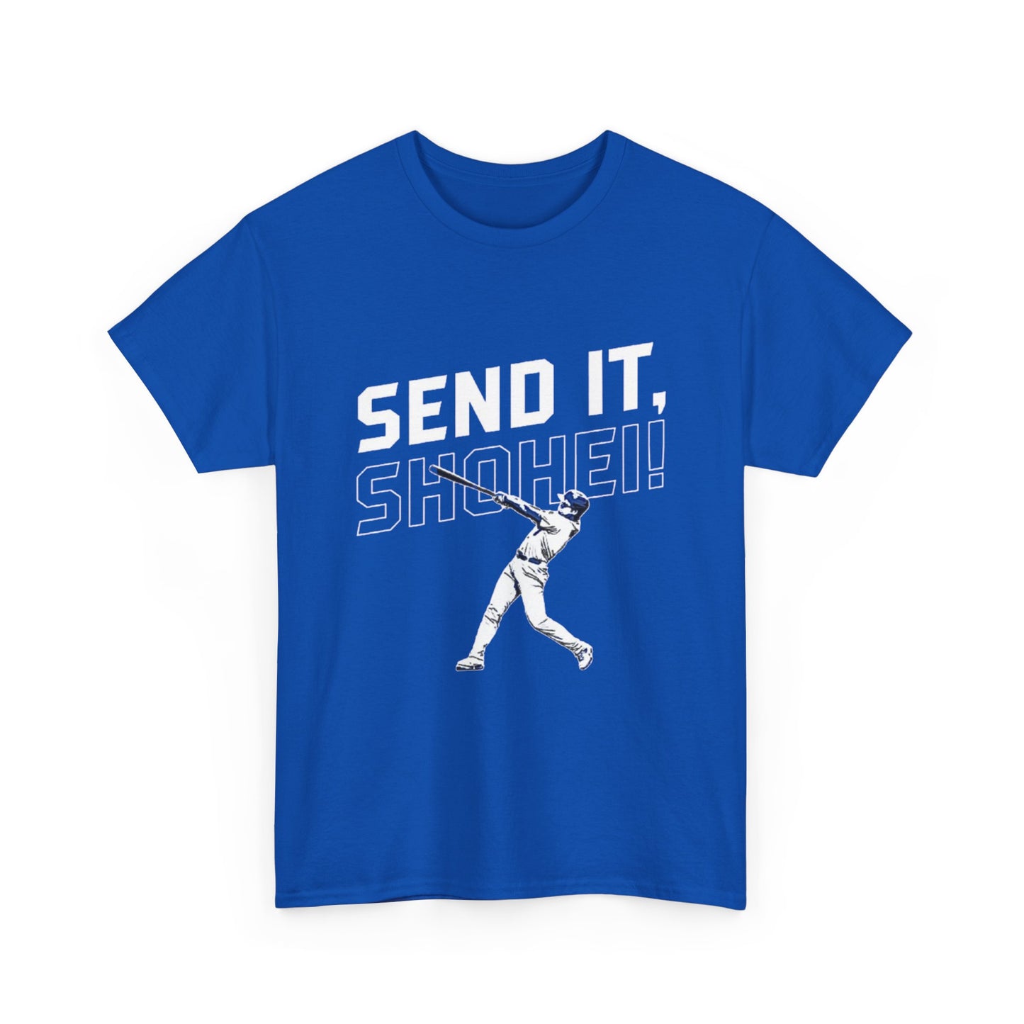 Shohei Ohtani LA Dodgers Baseball  Unisex Heavy Cotton Shirt, Send it Shohei MLB