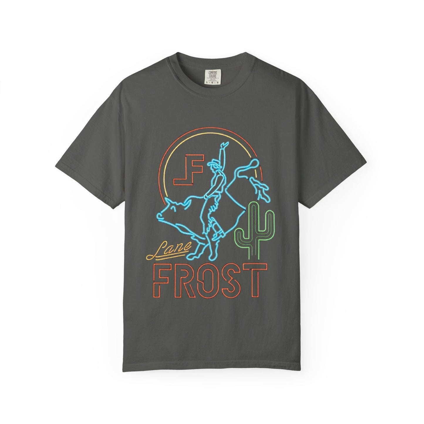 Lane Frost Bull Riding Neon Light Tee, Rodeo Bull Riding Fan Gift Unisex Legend
