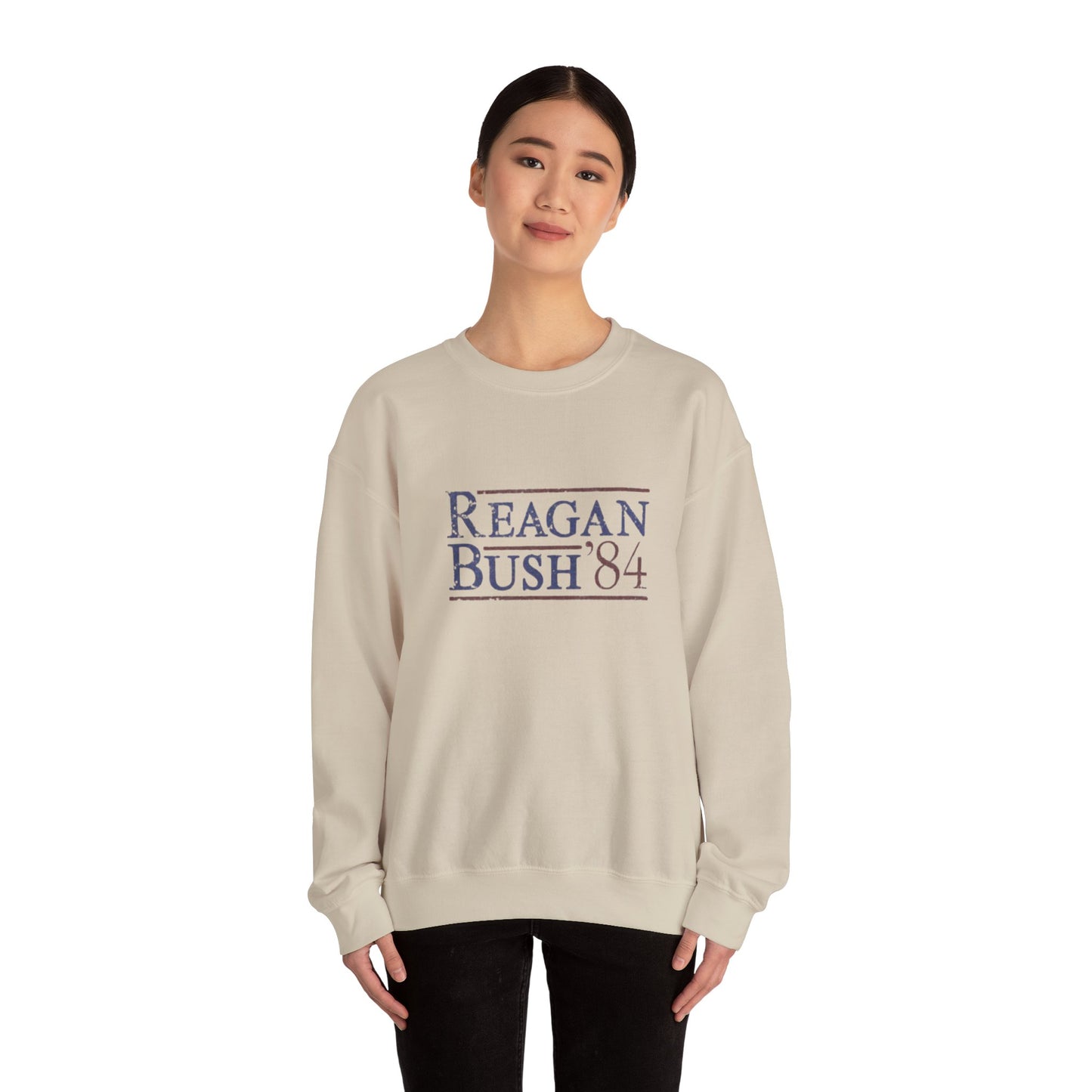 Political Campaign Reagan/Bush 84 Presidential USA Sweatshirt, Unisex Crewneck