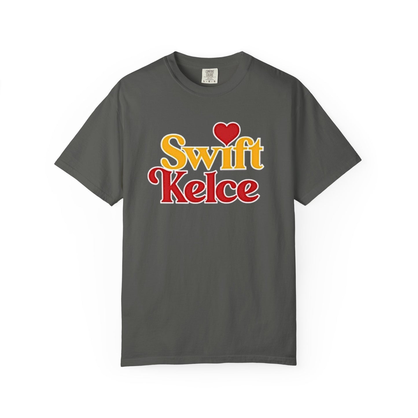 Kansas City Chiefs Football Tee, Travis Kelce #87, Swiftie Love Shirt with Heart