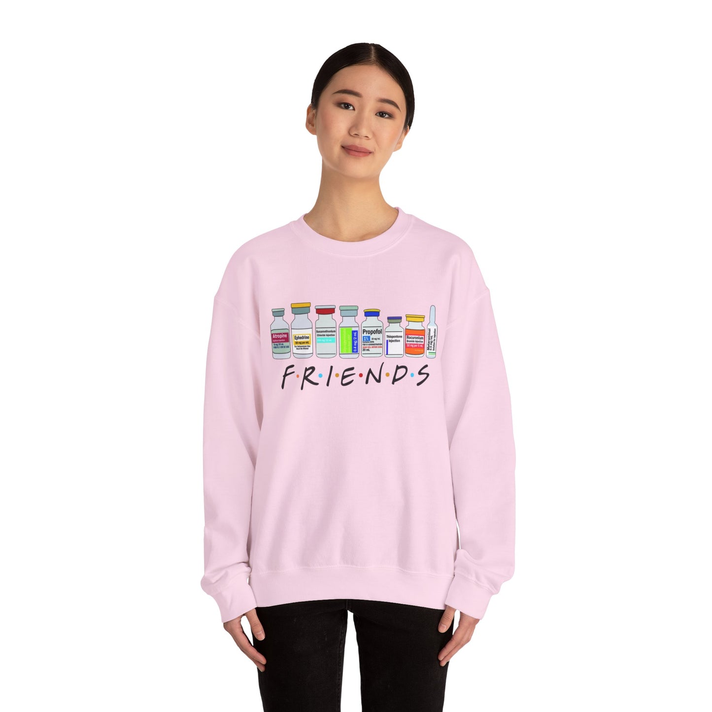 Medical Sedation Friends Healthcare RN Unisex Heavy Blend™ Crewneck Sweatshirt