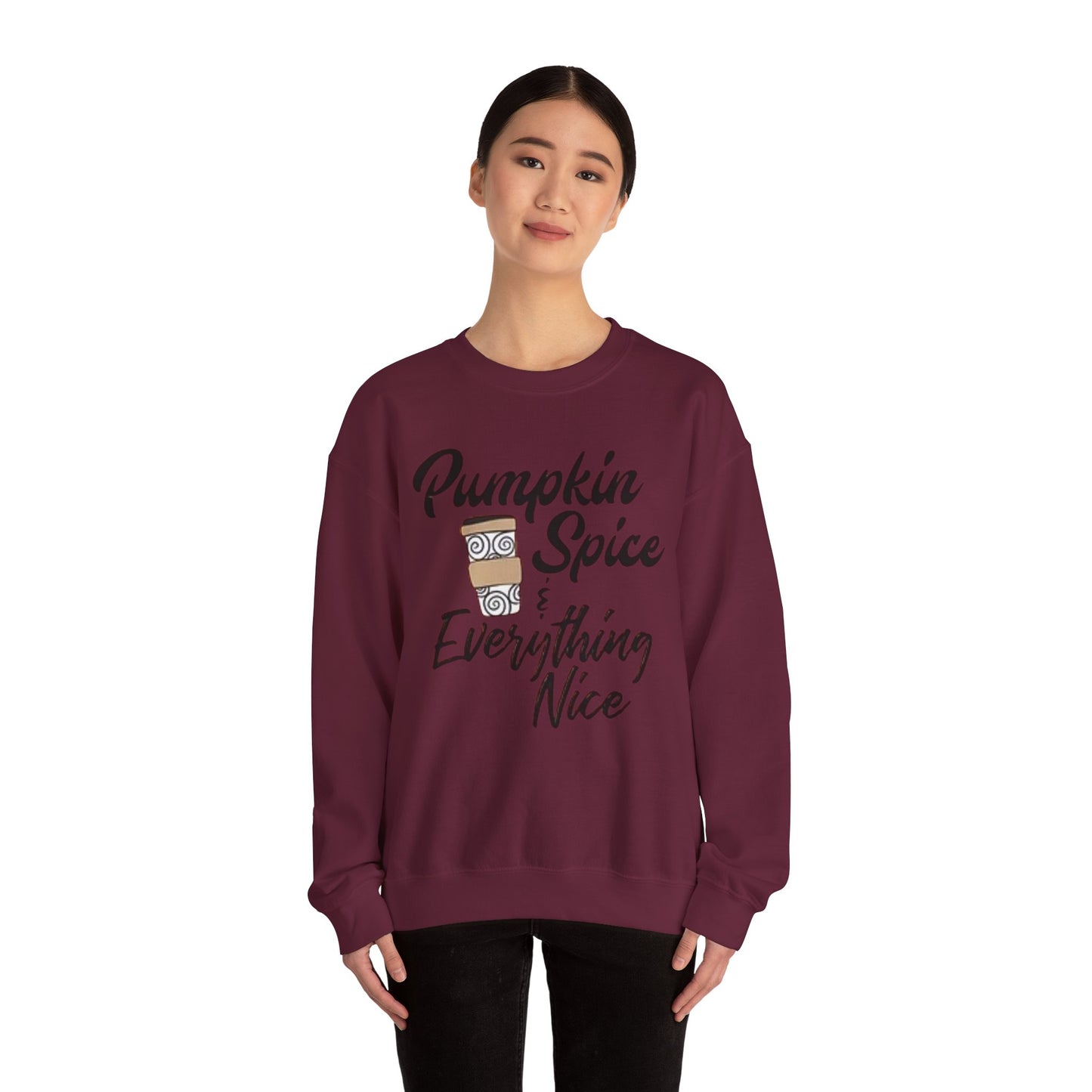 Fall Pumpkin Spice & Everything Nice Latte Fall Lover Gift, Unisex Sweatshirt,