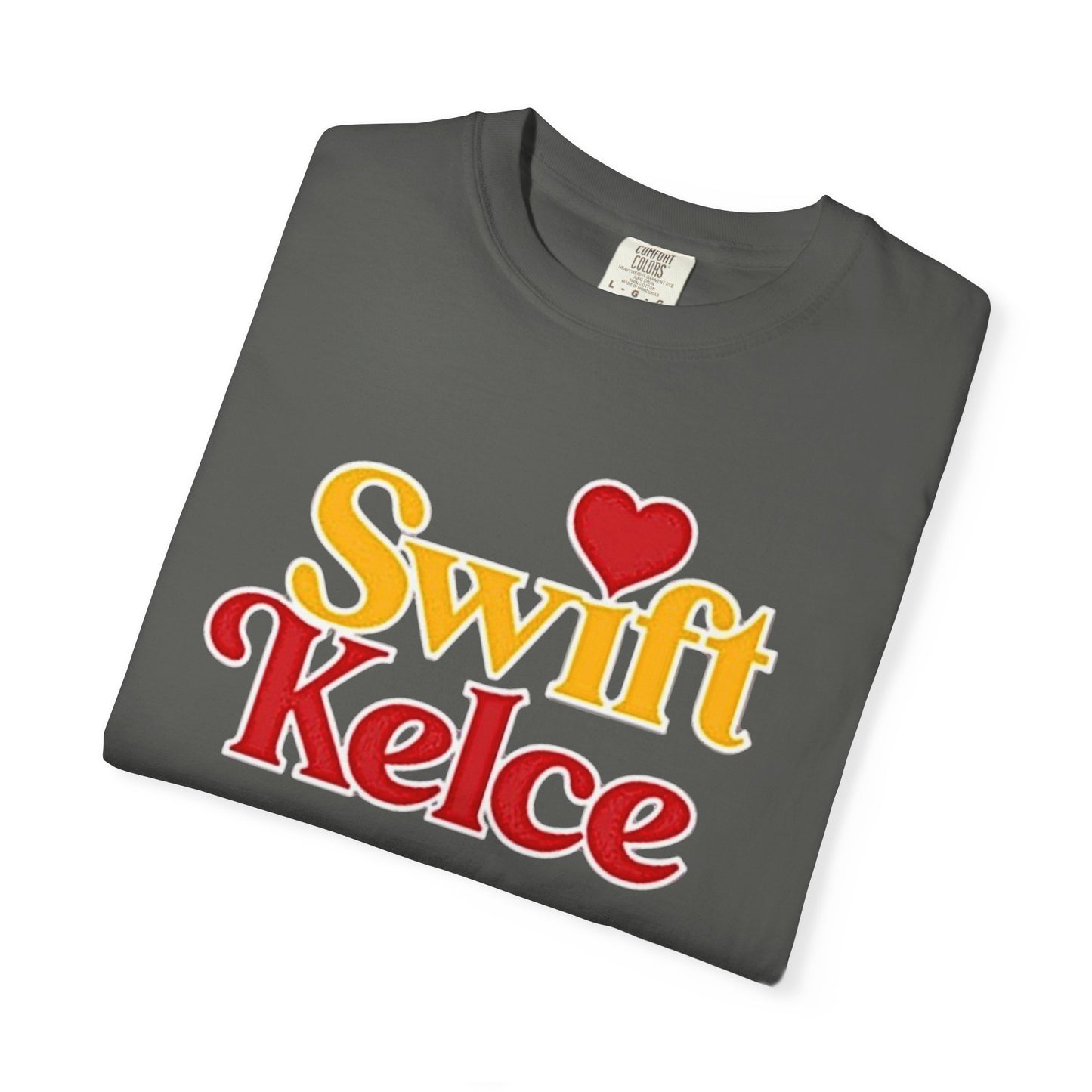 Kansas City Chiefs Football Tee, Travis Kelce #87, Swiftie Love Shirt with Heart