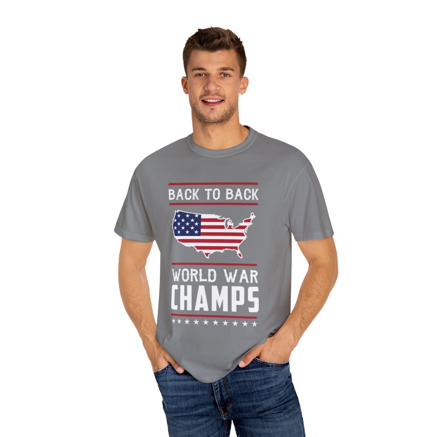 Patriotic USA Back to Back World War Champions 4th of July T-shirt, Independence
