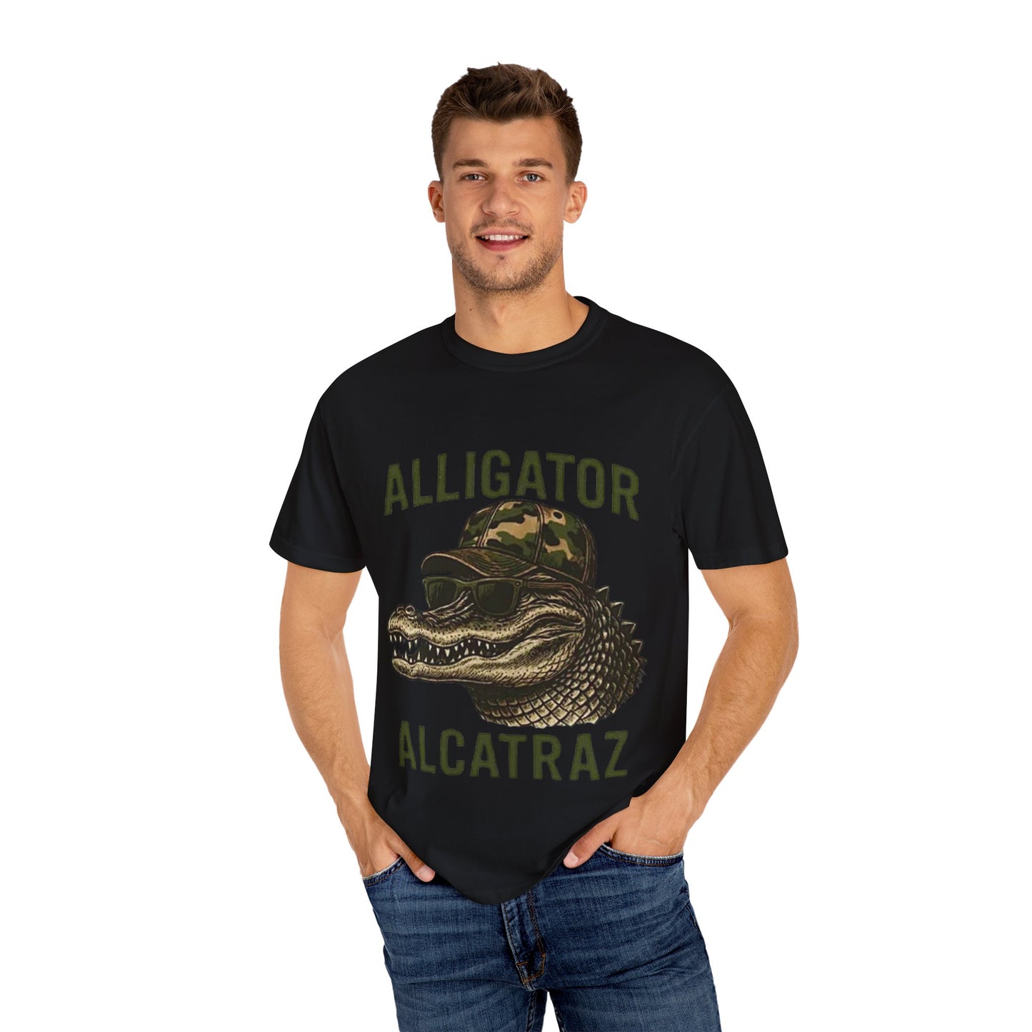 Patriotic USA 2025 MAGA Alligator Alcatraz T-shirt, Trump Support Tee, Patriotic