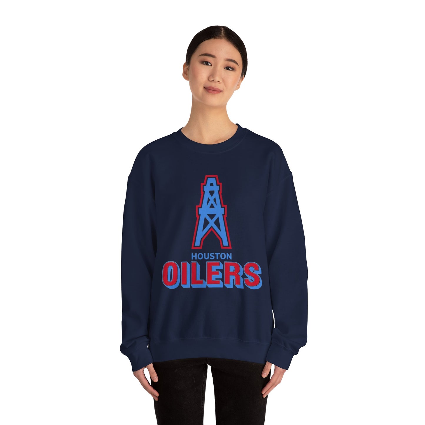 Houston Oilers Throwback Sweatshirt, Unisex NFL Football Crewneck, Vintage 1960