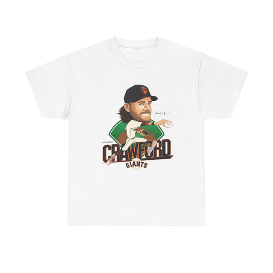 Brandon Crawford 35 MLB Design San Francisco Giants Replica Unisex Tee, Legend