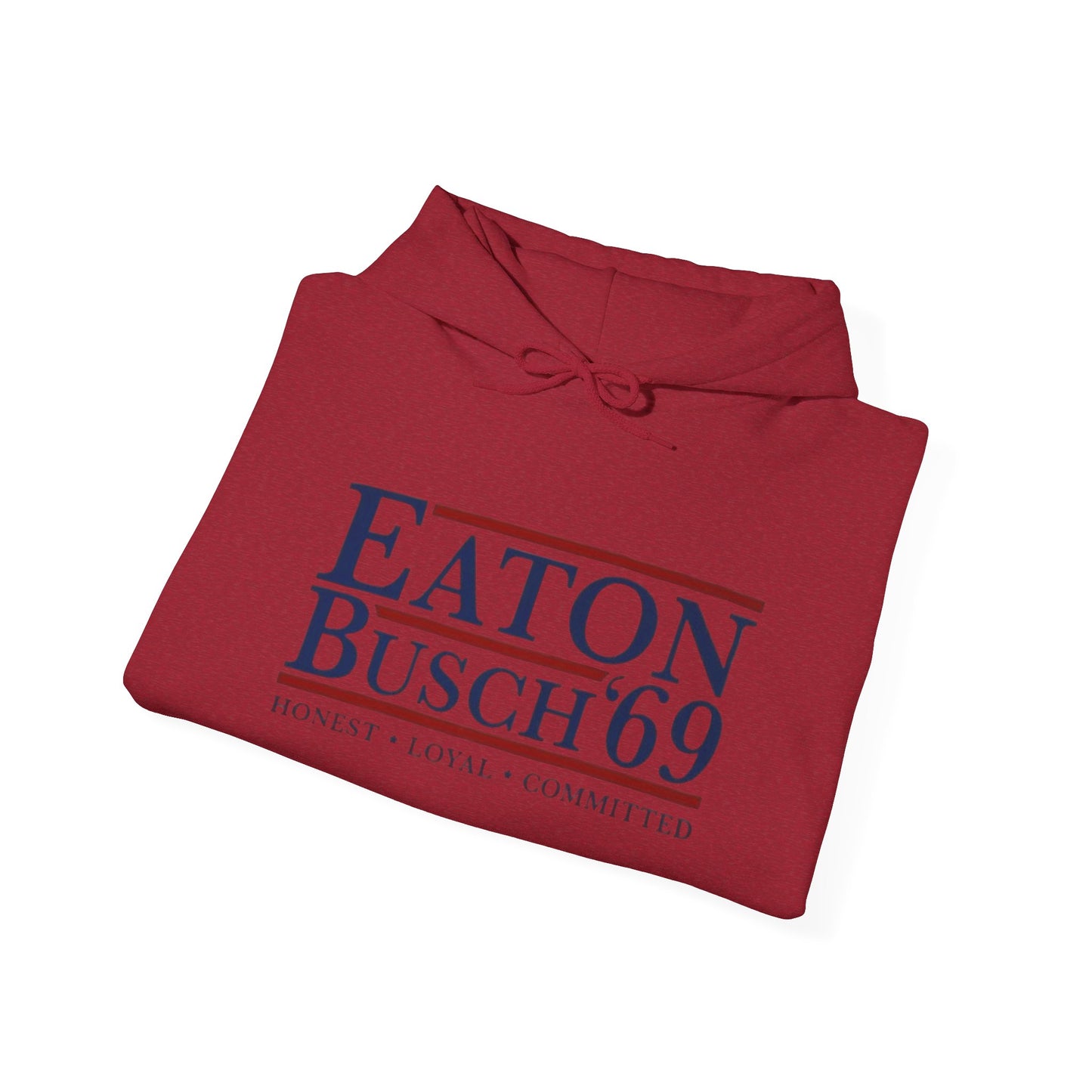 Political 69' Eaton/Busch Heavy Blend Hoodie - Unisex, Cozy Sweatshirt for