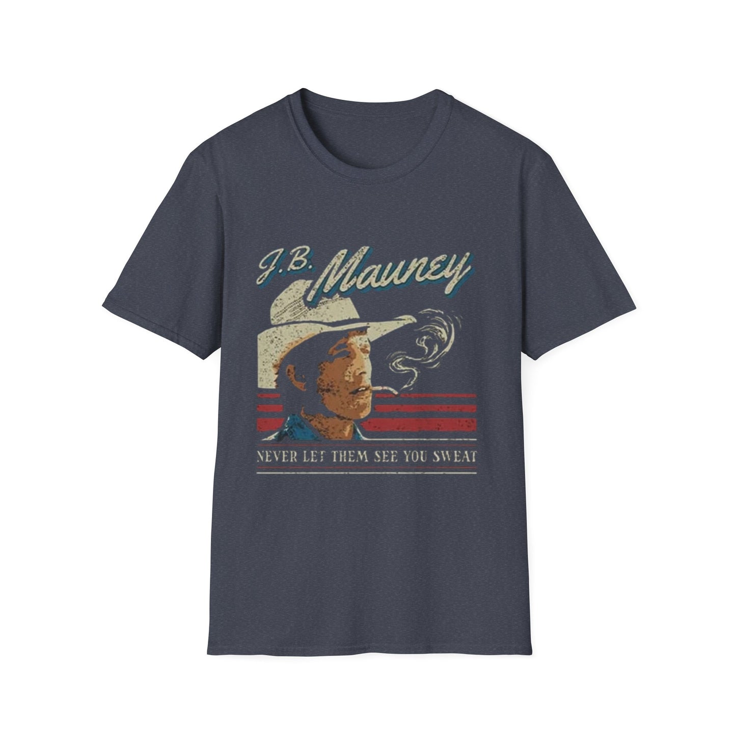 JB Mauney Bull Riding Legend Tee, Unisex T-Shirt, Cigarette Smoking Cowboy Hat