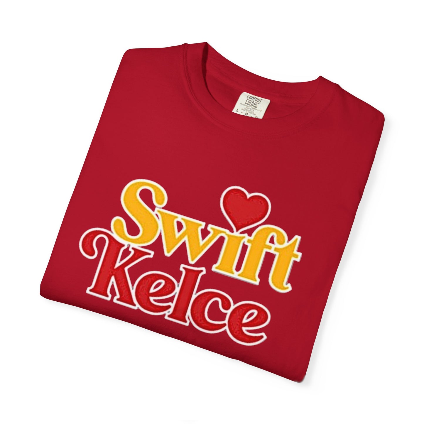 Kansas City Chiefs Football Tee, Travis Kelce #87, Swiftie Love Shirt with Heart