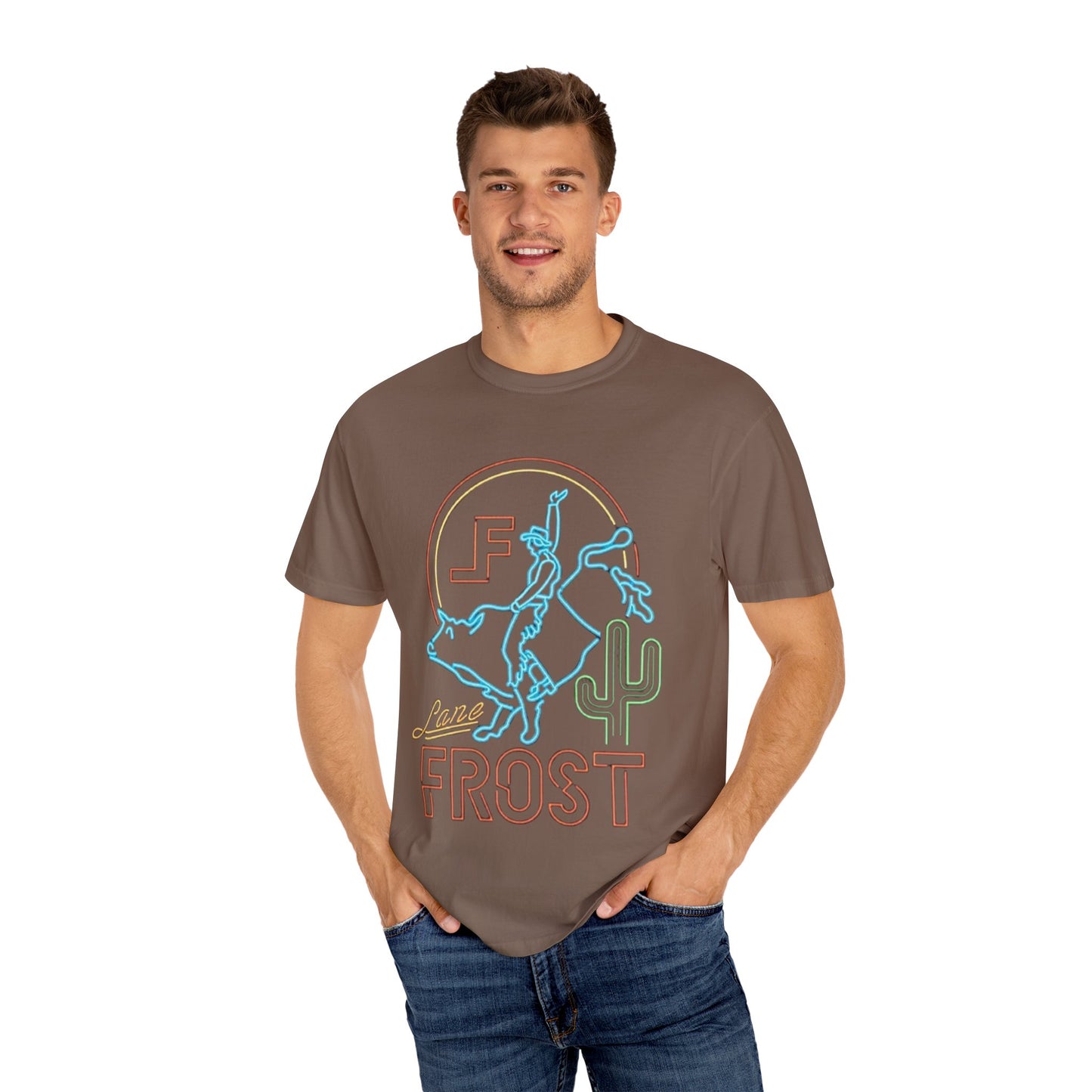 Lane Frost Bull Riding Neon Light Tee, Rodeo Bull Riding Fan Gift Unisex Legend