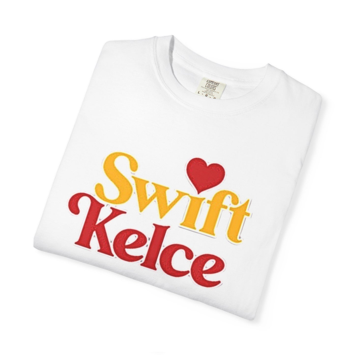 Kansas City Chiefs Football Tee, Travis Kelce #87, Swiftie Love Shirt with Heart