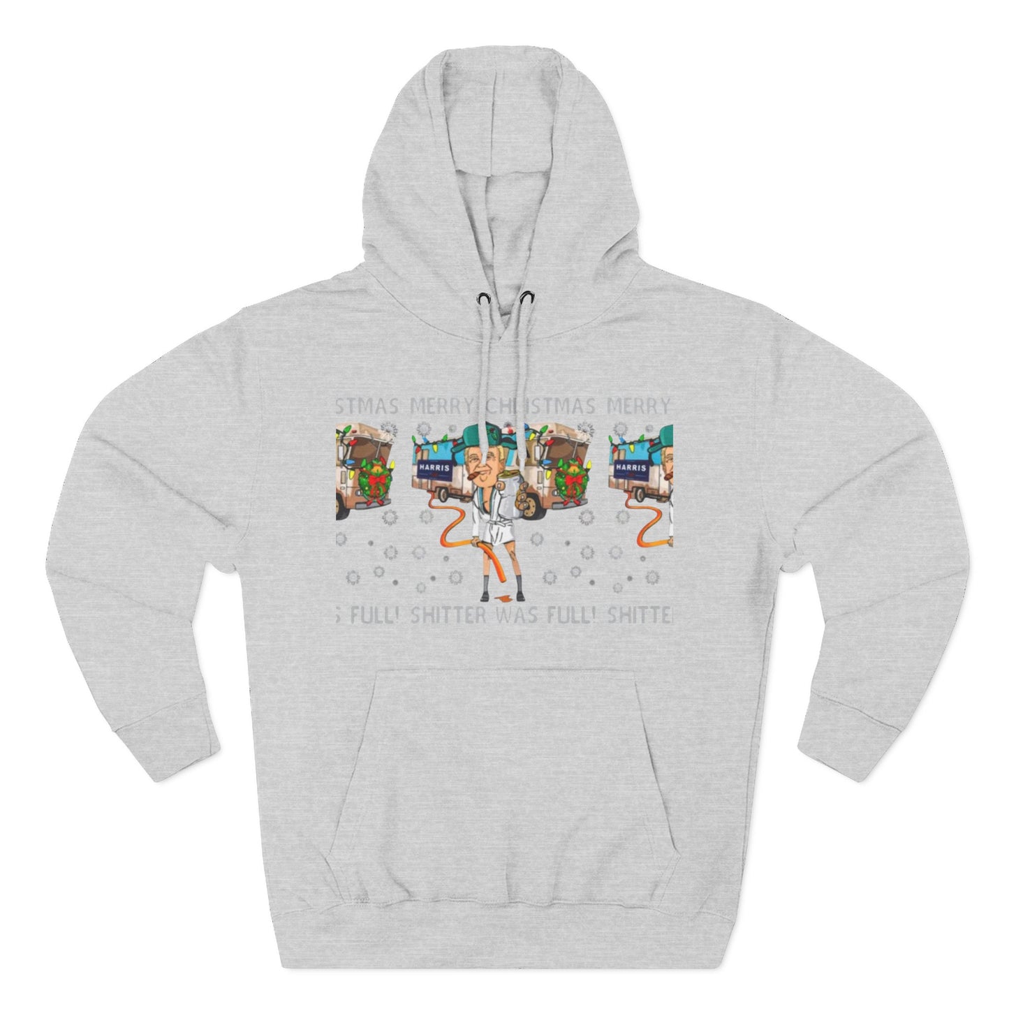 Christmas Vacation Three-Panel Hoodie, Funny Holiday Fleece Sweatshirt, Gift for