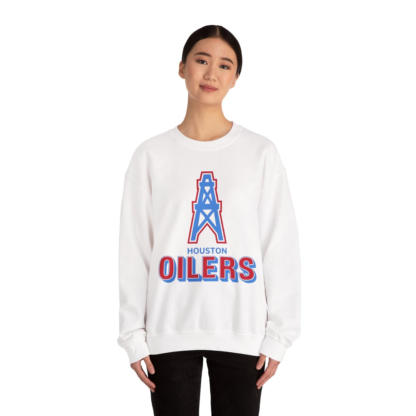 Houston Oilers Throwback Sweatshirt, Unisex NFL Football Crewneck, Vintage 1960