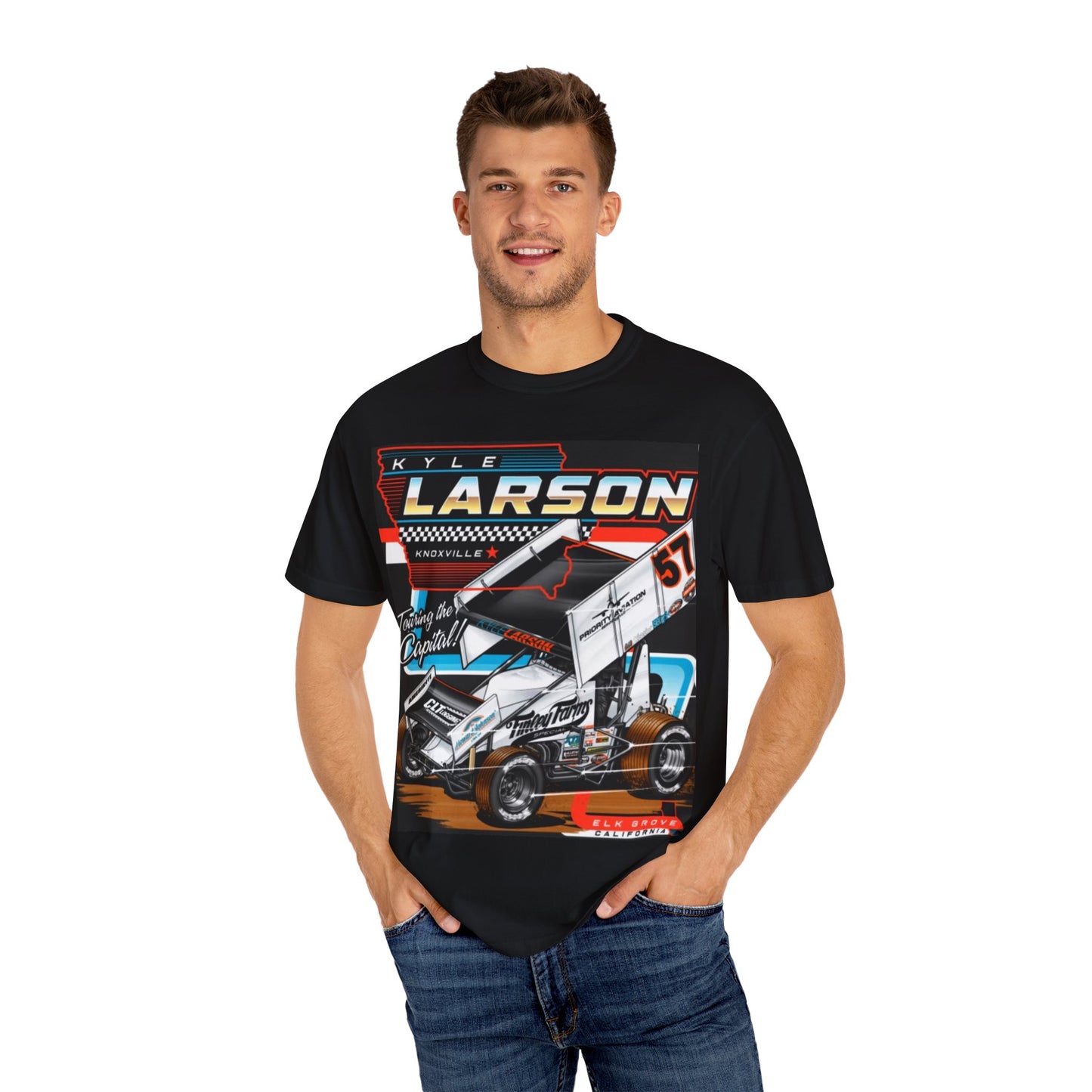 Kyle Larson Sprint Car Racing T-shirt, NASCAR Fan Tee, Dirt Track Race Shirt