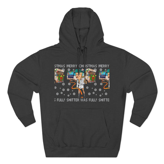 Christmas Vacation Three-Panel Hoodie, Funny Holiday Fleece Sweatshirt, Gift for