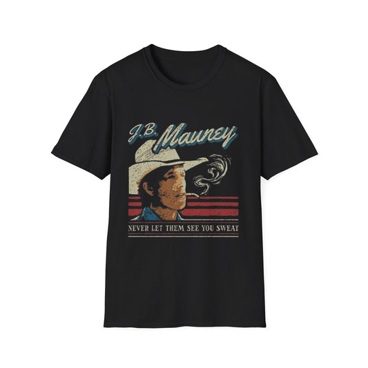 JB Mauney Bull Riding Legend Tee, Unisex T-Shirt, Cigarette Smoking Cowboy Hat