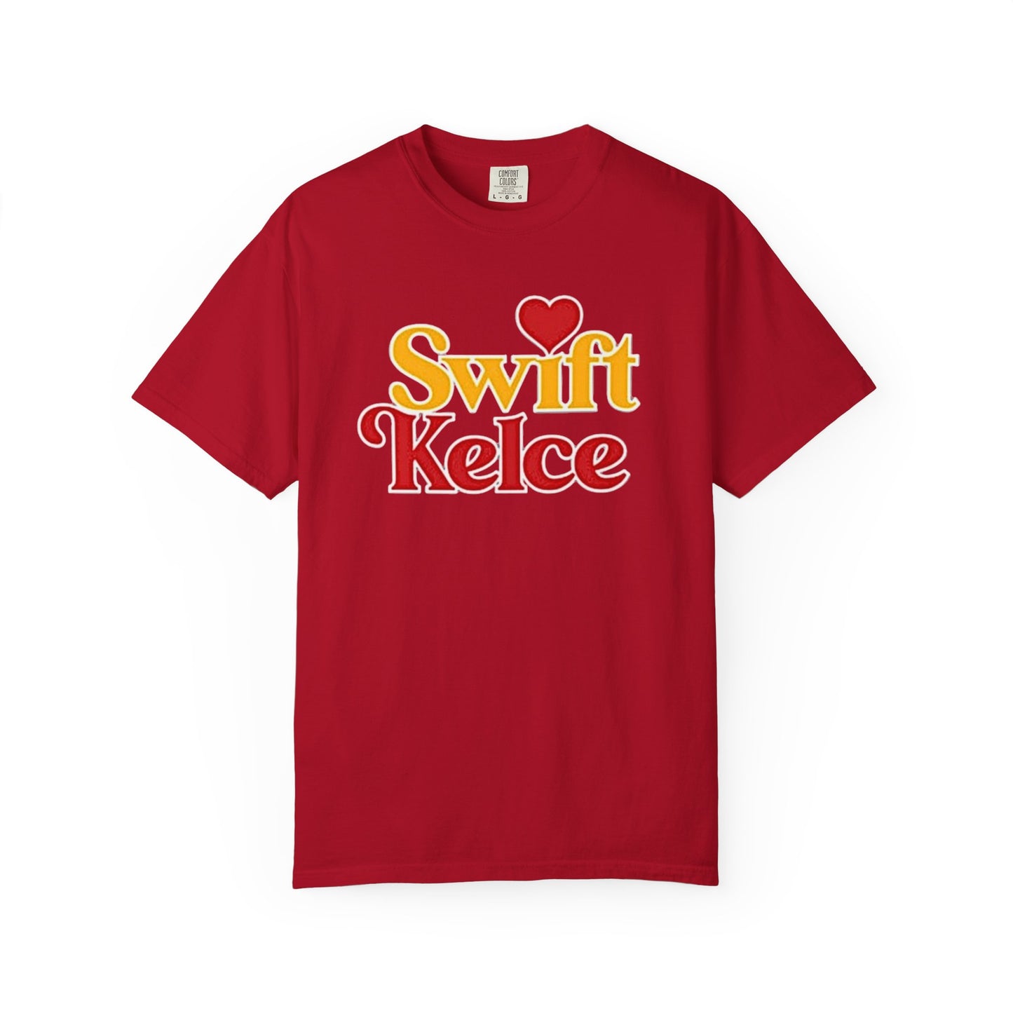 Kansas City Chiefs Football Tee, Travis Kelce #87, Swiftie Love Shirt with Heart