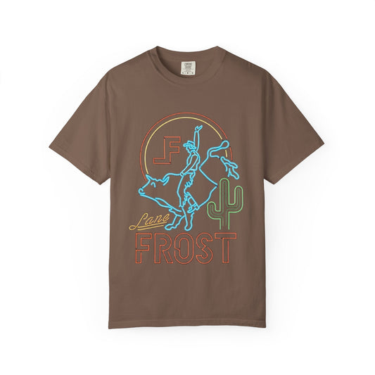 Lane Frost Bull Riding Neon Light Tee, Rodeo Bull Riding Fan Gift Unisex Legend