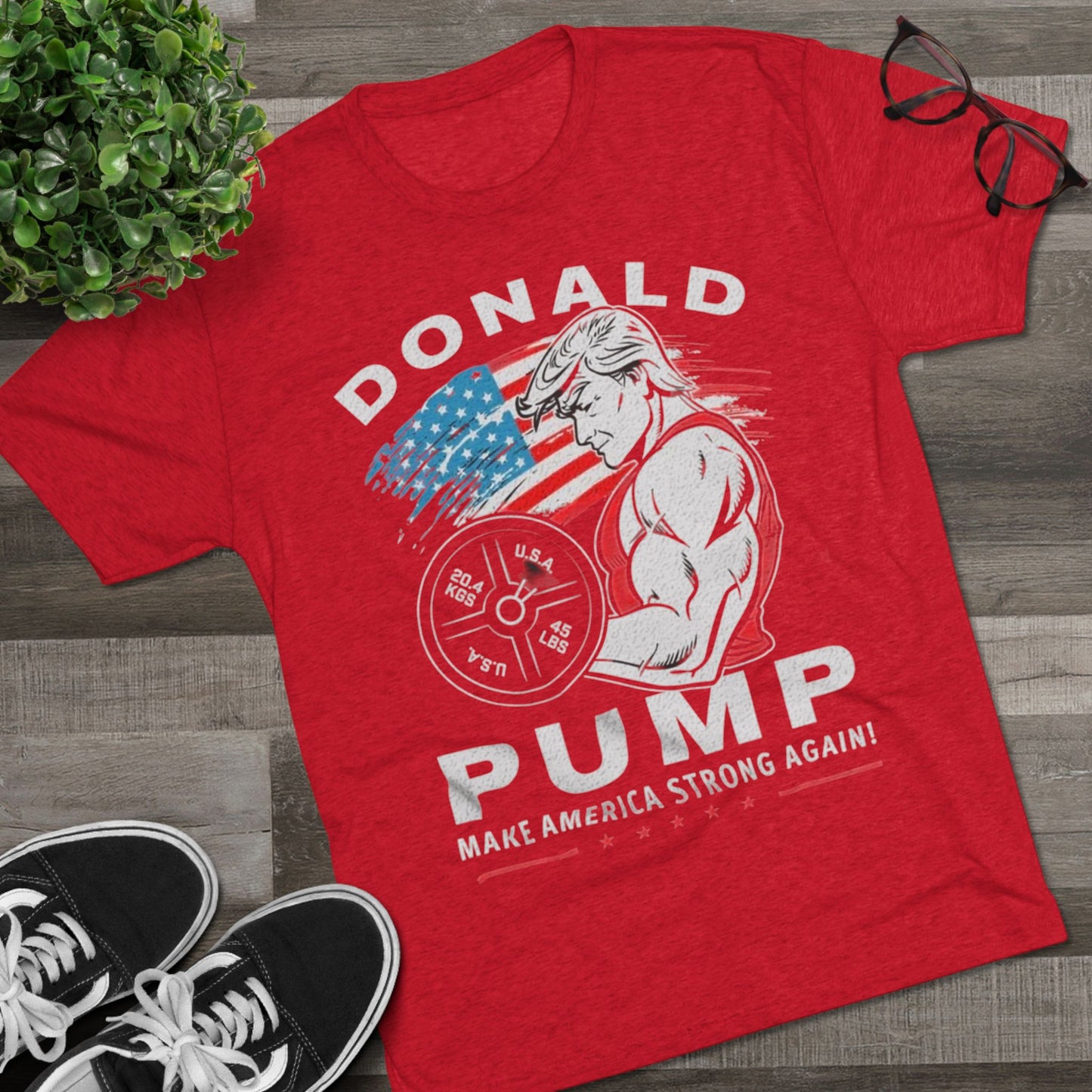 Donald “Pump” Trump 2024 President Lifting Weights Tee, Unisex Workout