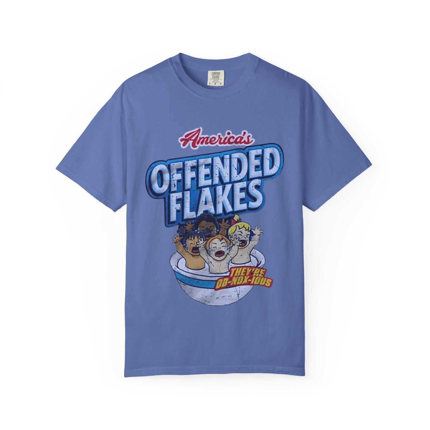 Offended Flakes Cereal Humor Unisex Tee, Liberal Trigger Shirt, Kellogs Corn