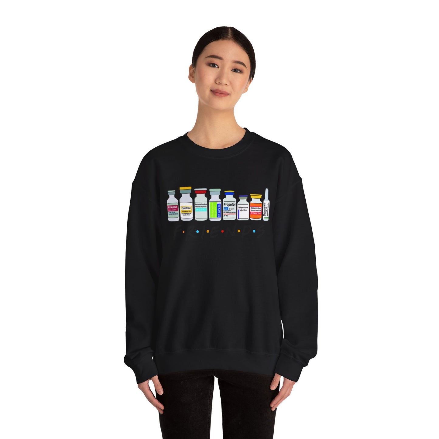 Medical Sedation Friends Healthcare RN Unisex Heavy Blend™ Crewneck Sweatshirt