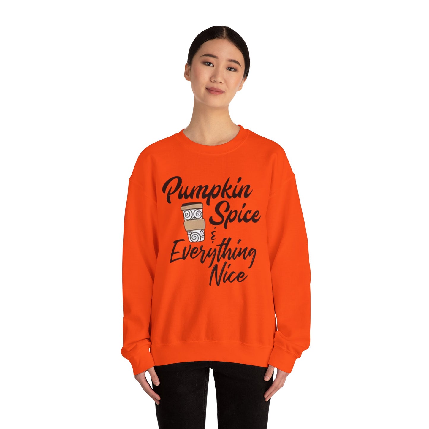 Fall Pumpkin Spice & Everything Nice Latte Fall Lover Gift, Unisex Sweatshirt,