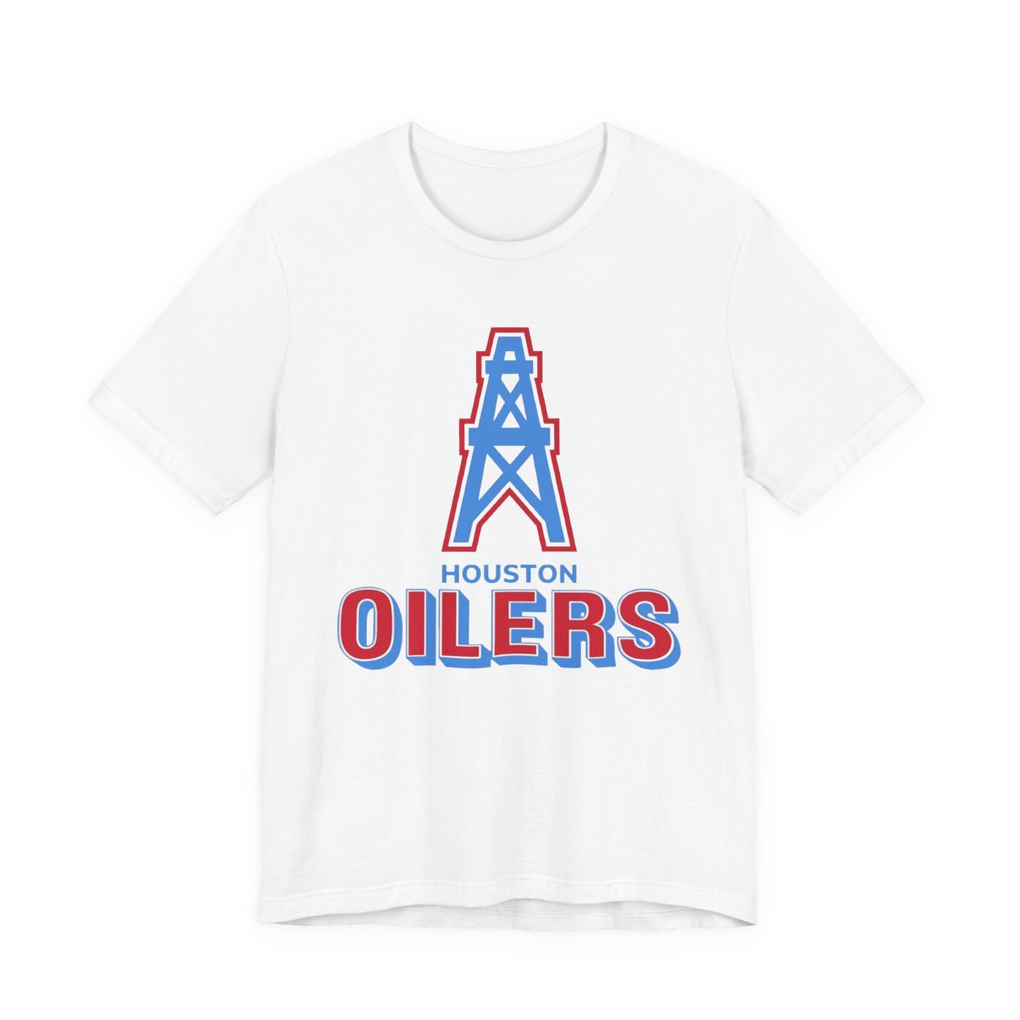 Houston Oilers Throwback Tee, NFL Unisex Jersey Short Sleeve Shirt, Vintage