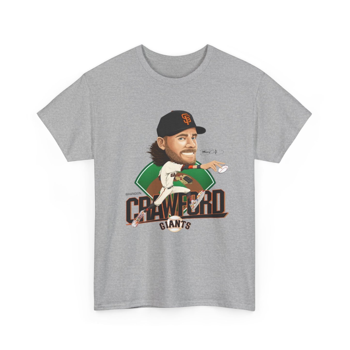Brandon Crawford 35 MLB Design San Francisco Giants Replica Unisex Tee, Legend
