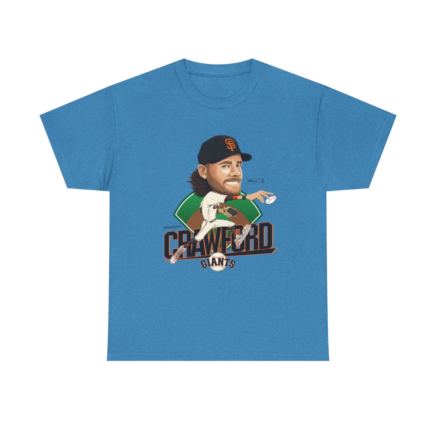 Brandon Crawford 35 MLB Design San Francisco Giants Replica Unisex Tee, Legend