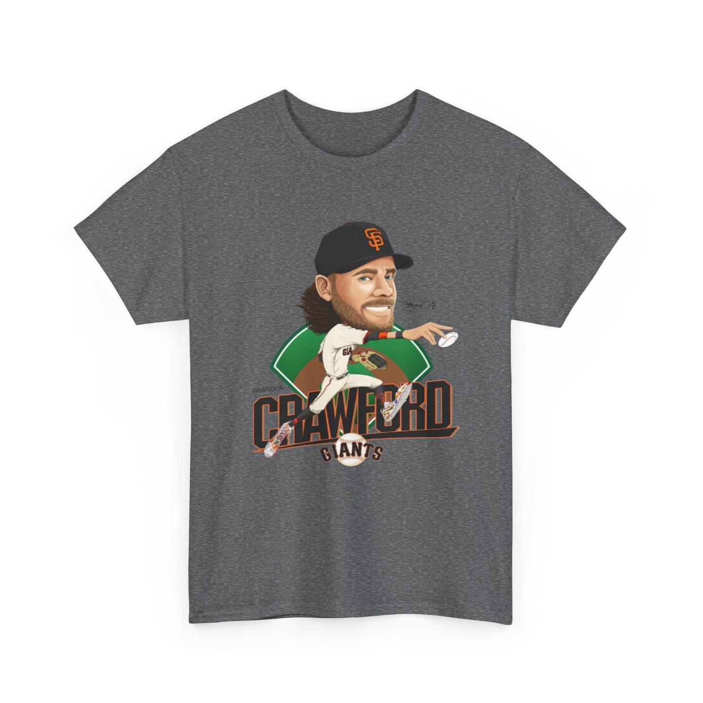 Brandon Crawford 35 MLB Design San Francisco Giants Replica Unisex Tee, Legend
