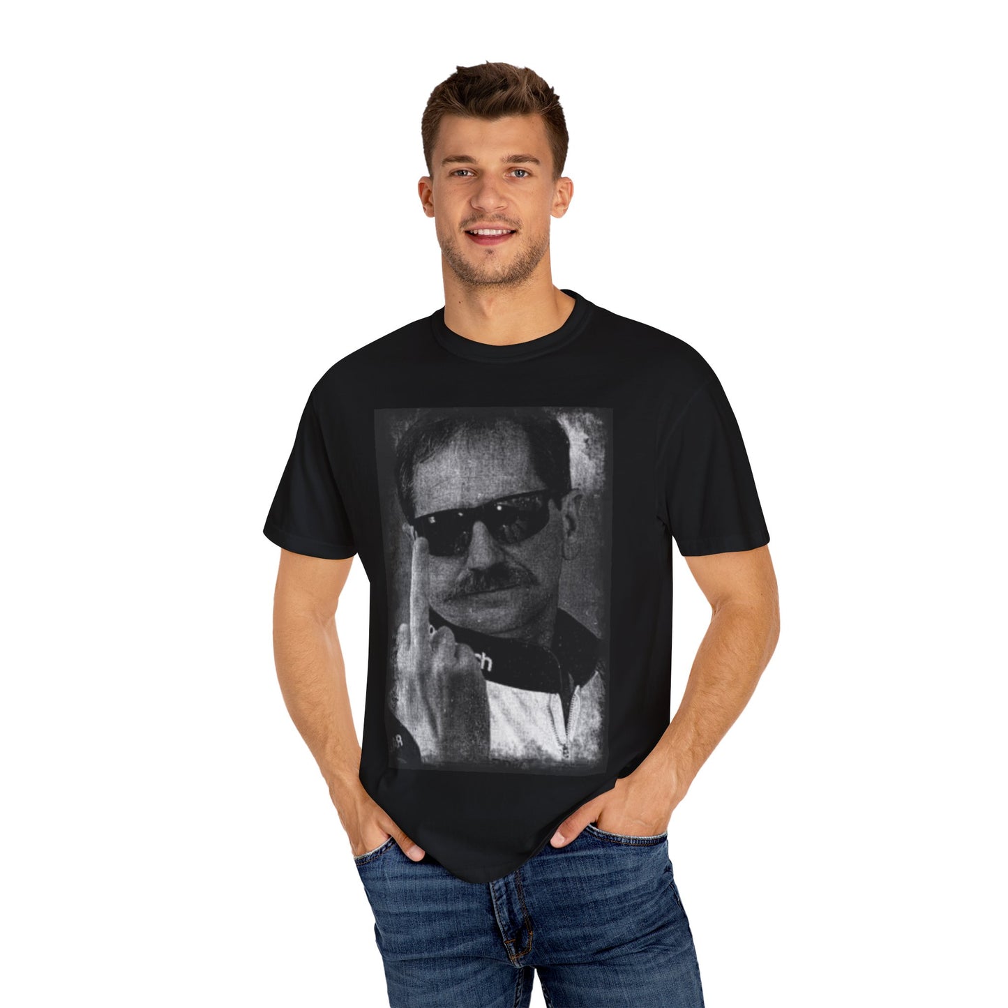 Dale Earnhardt Middle Finger Funny T-shirt, American Flag Patriotic Tee
