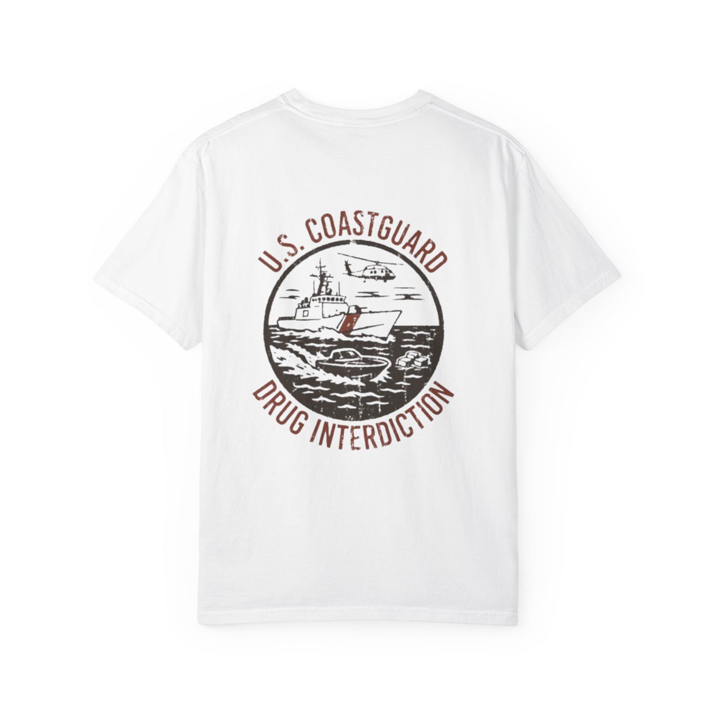 US Coastguard Drug Interdiction Team Tee, Boat Helicopter Cutter Vessel, Unisex