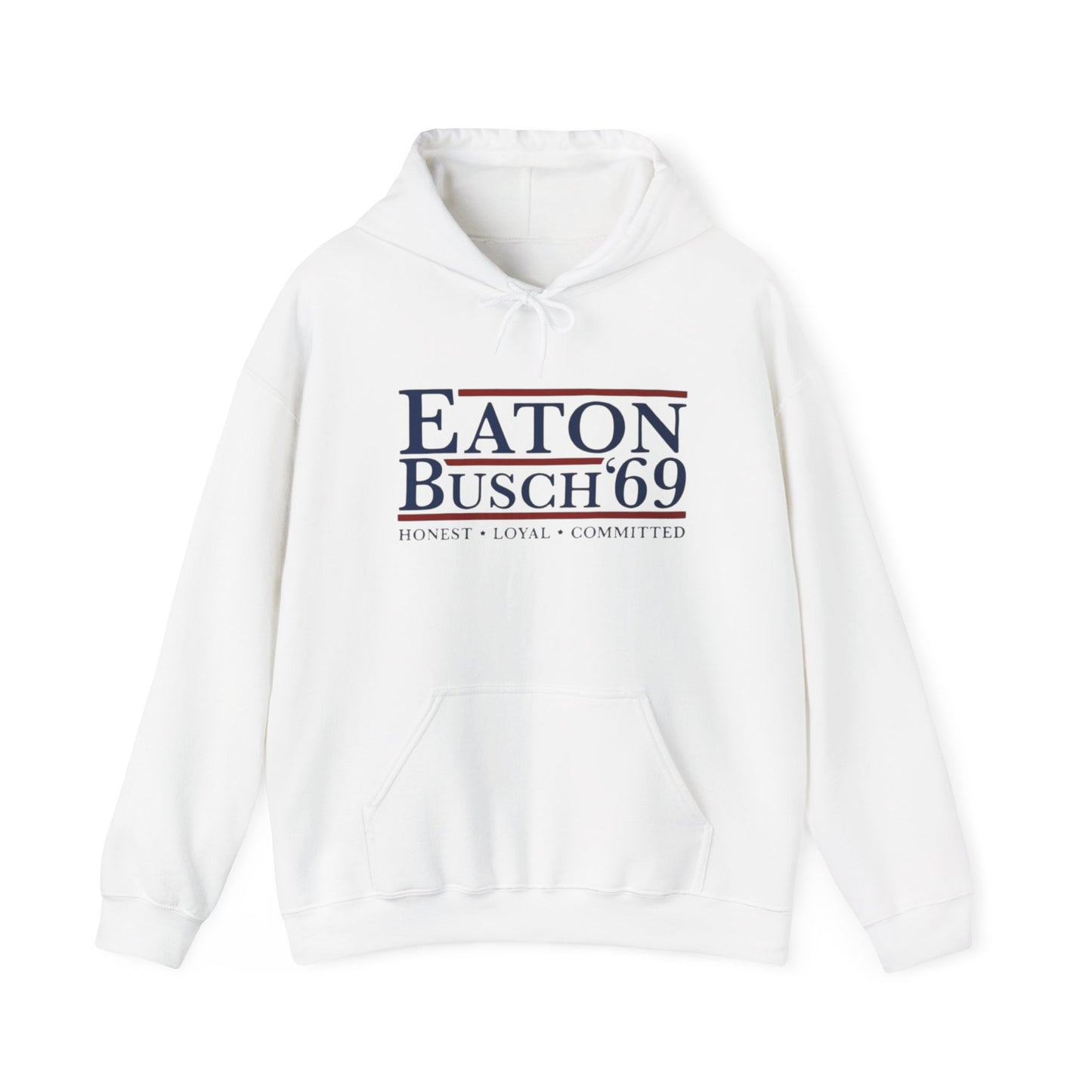 Political 69' Eaton/Busch Heavy Blend Hoodie - Unisex, Cozy Sweatshirt for