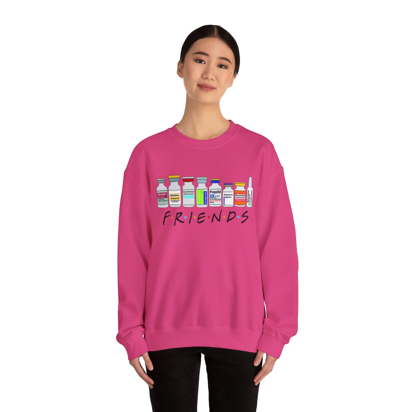 Medical Sedation Friends Healthcare RN Unisex Heavy Blend™ Crewneck Sweatshirt