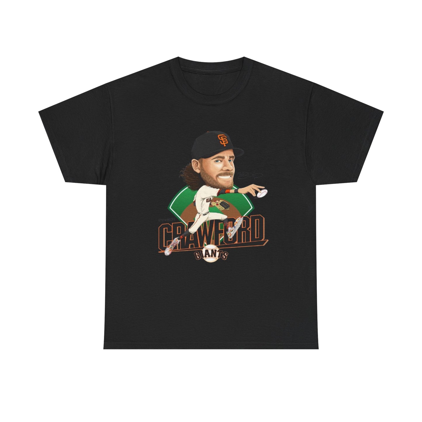 Brandon Crawford 35 MLB Design San Francisco Giants Replica Unisex Tee, Legend
